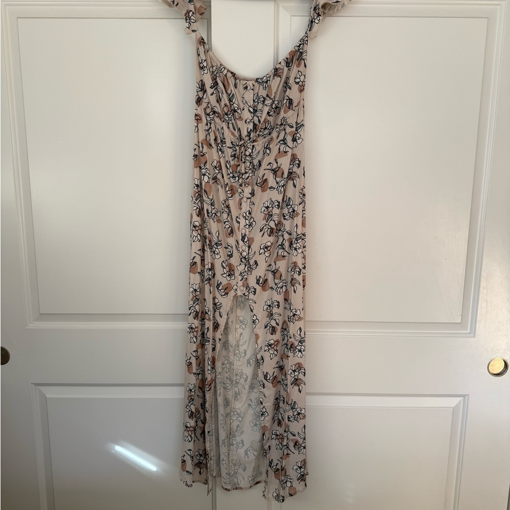 Yireh Floral Maxi Dress- Off the Shoulder